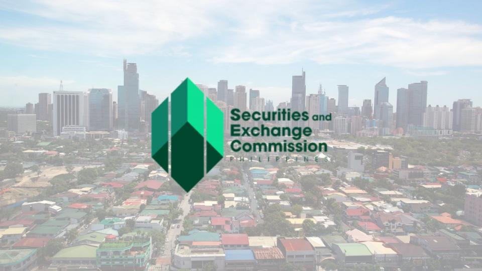 The Securities and Exchange Commission logo superimposed on a general view of the Makati City skyline in Philippines, May 11, 2010. (Photos: SEC; REUTERS/Nicky Loh/File Photo)