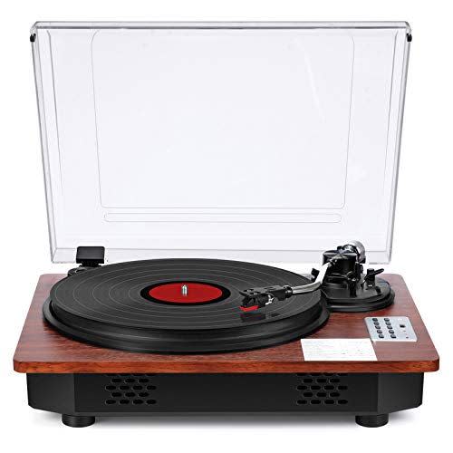 6) SeeYing Record Player with Speakers