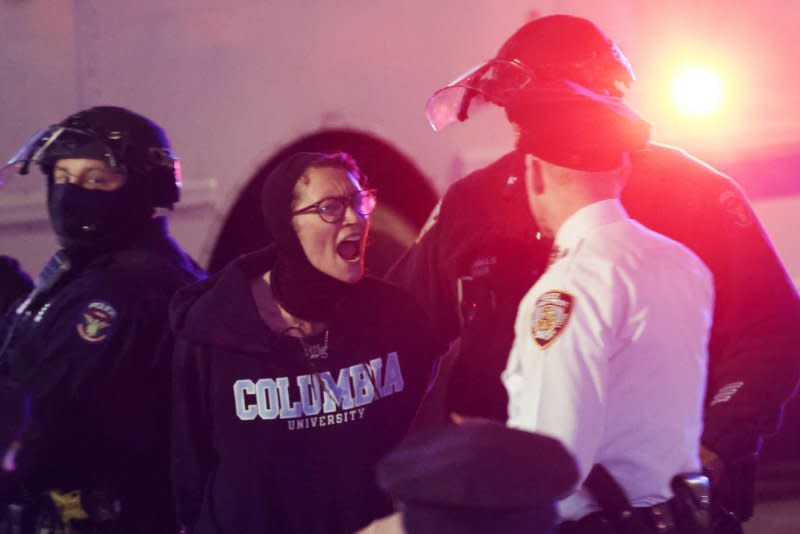 The Columbia University faculty group has been critical of the 61-year-old’s move in April to authorize the New York Police Department to clear protestors from the campus, leading to dozens of arrests.

Photo by John Angelillo/UPI