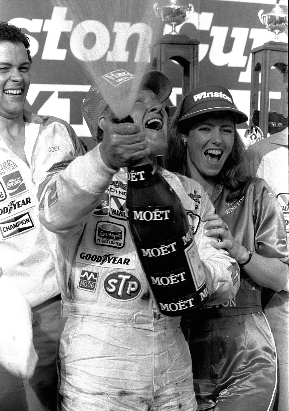 While Richard Petty has the most Daytona 500 wins with seven, Cale Yarborough is next in line with four. Here, he celebrates after driving to the win in 1984.