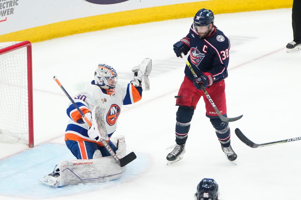 Despite having surgery on a broken thumb this season, Blue Jackets center Boone Jenner continues to pace the team in shots tipped.