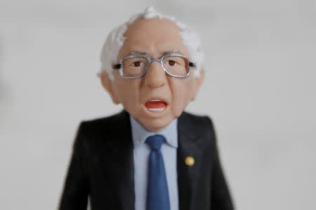 A Bernie Sanders action figure prototype is seen in a photo illustration taken in the Brooklyn borough of New York February 25, 2016. REUTERS/Brendan McDermid