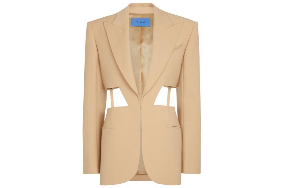 mugler, cut out blazer, ciara