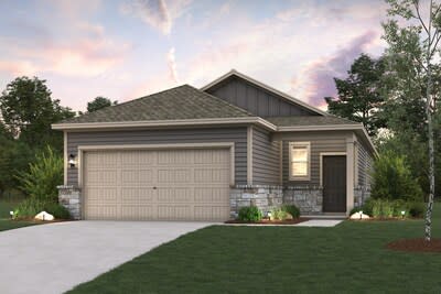 Easton Floor Plan Exterior Render | New Construction Homes in San Antonio, TX | Spring Creek by Century Communities