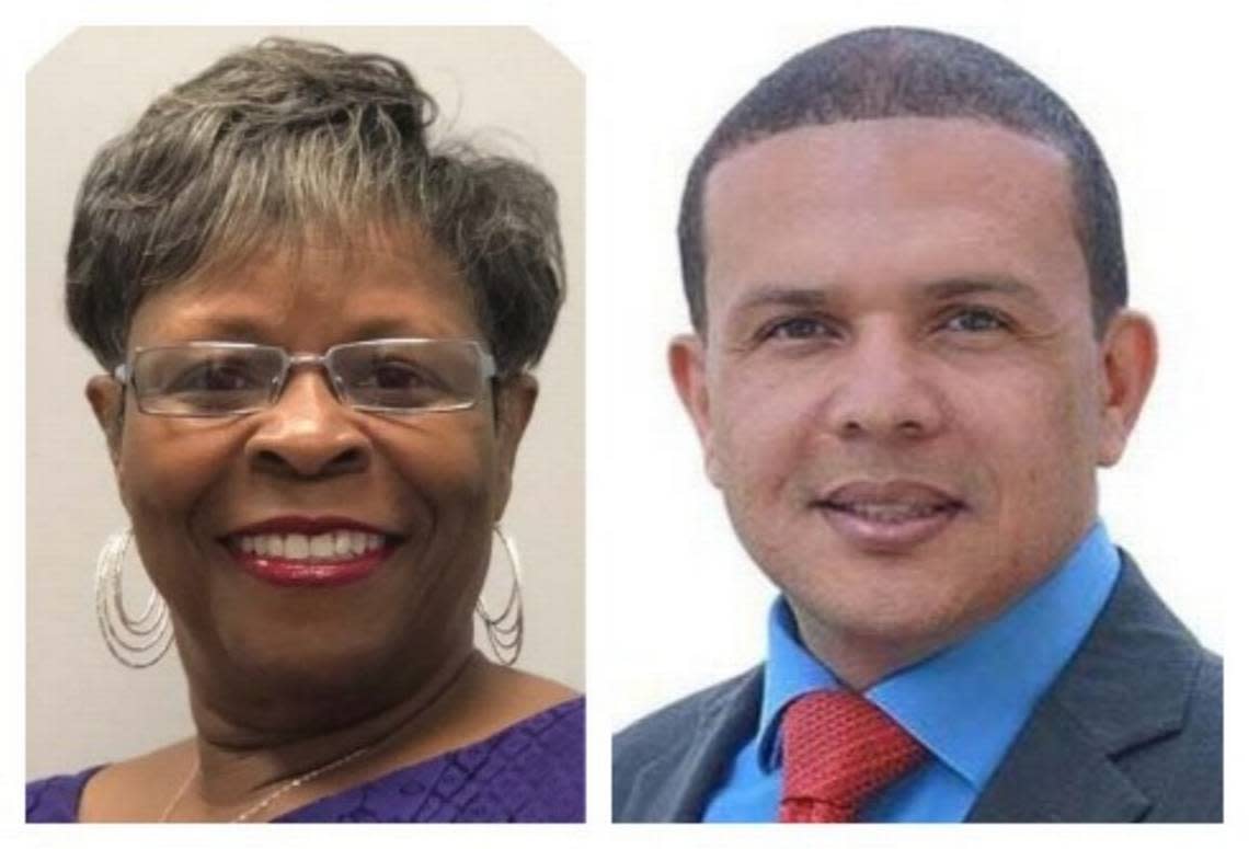 Ruth Carter-Lynch, left, and Jeff Holness, right.