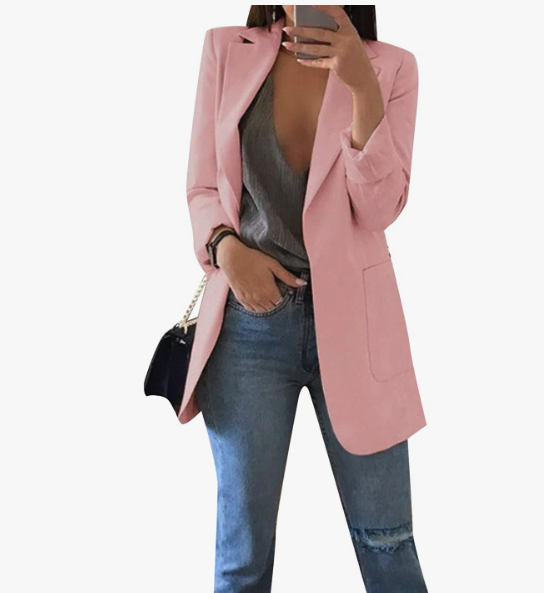 GRASWE Women's Casual Long Sleeve Blazer. Image via Amazon.