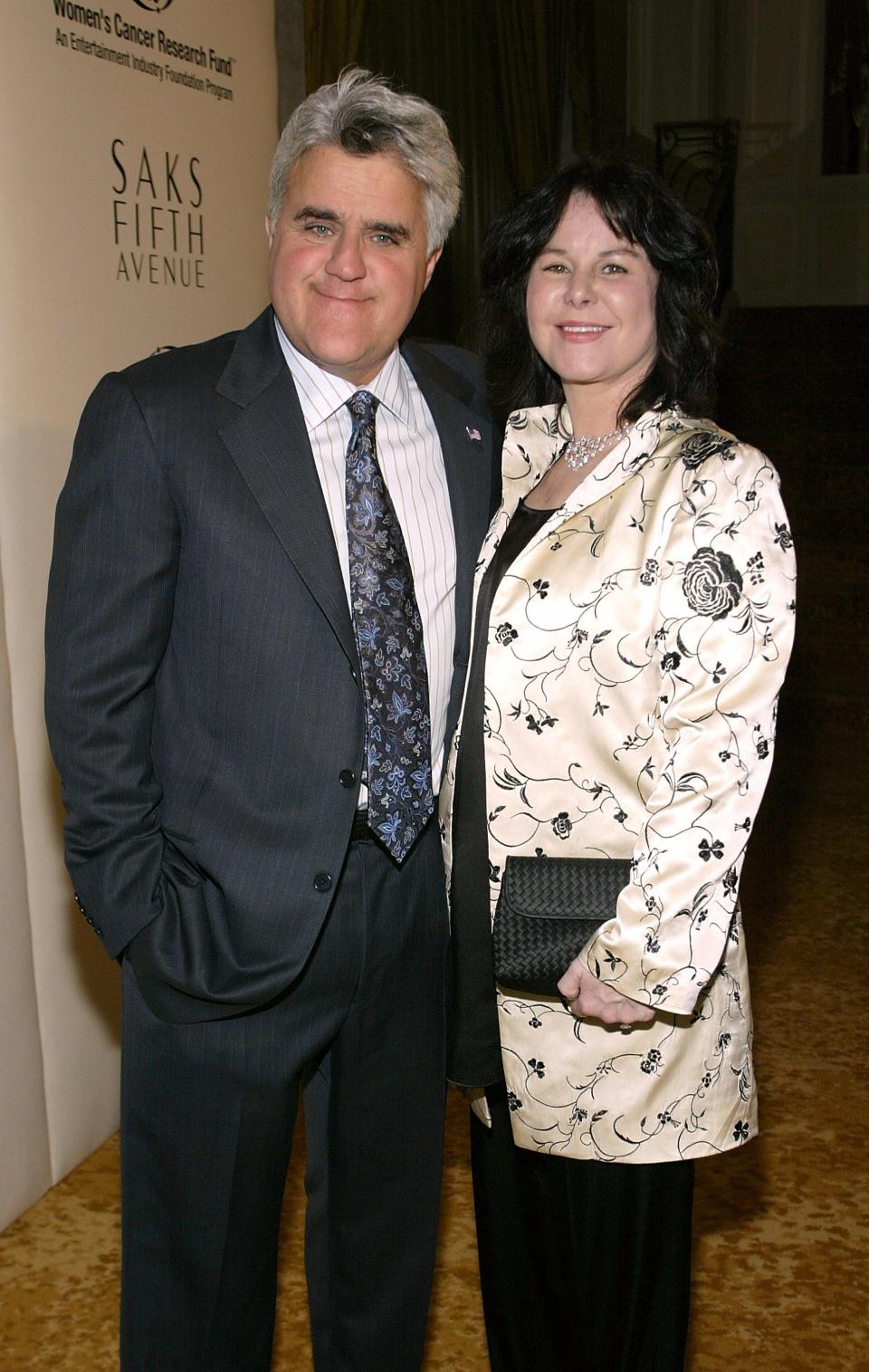 Jay Leno, left, has been declared the conservator of his wife Mavis Leno's estate amid the philanthropist's battle with dementia.