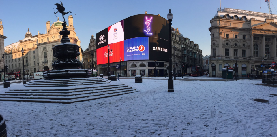 Leicester Square snow