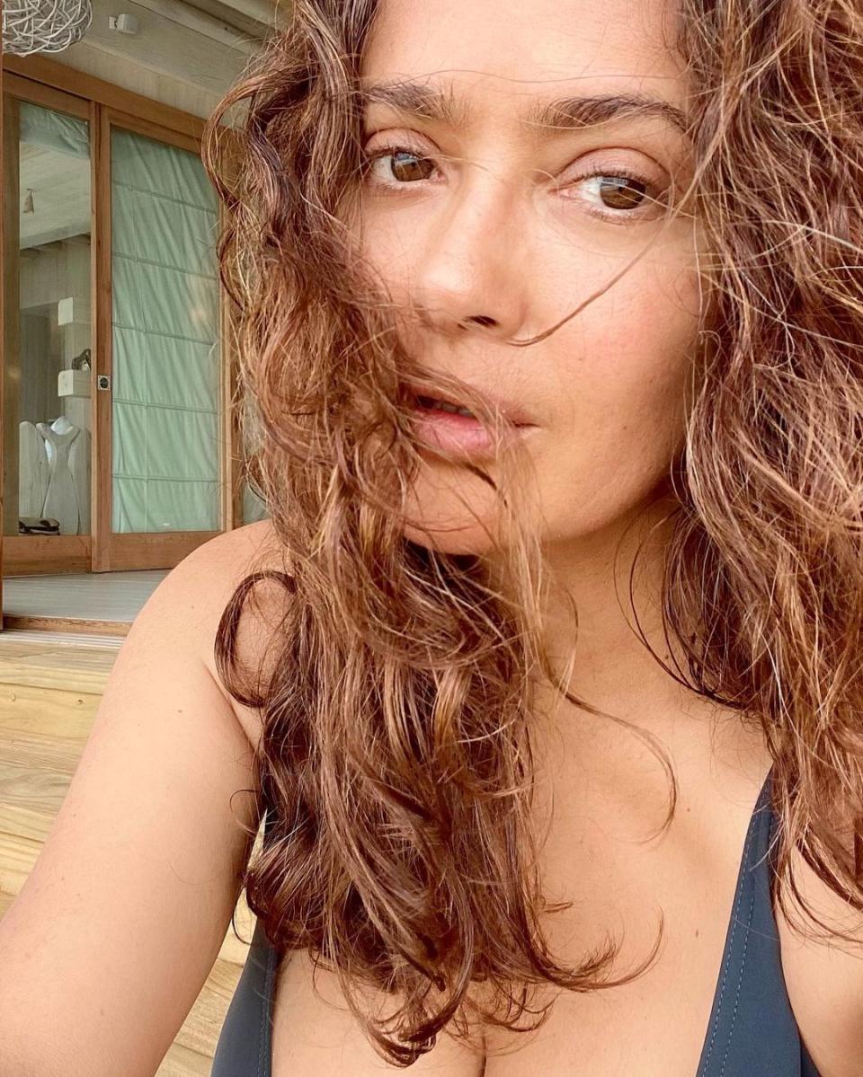 Salma Hayek with no makeup on