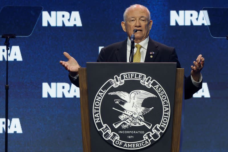 The National Rifle Association (NRA) annual meeting is held in Indianapolis