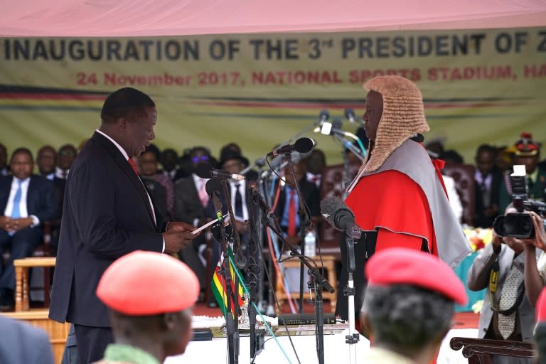 Once one of Robert Mugabe's closest allies, Emmerson Mnangagwa officially became Zimbabwe's new president at an inauguration ceremony in Harare