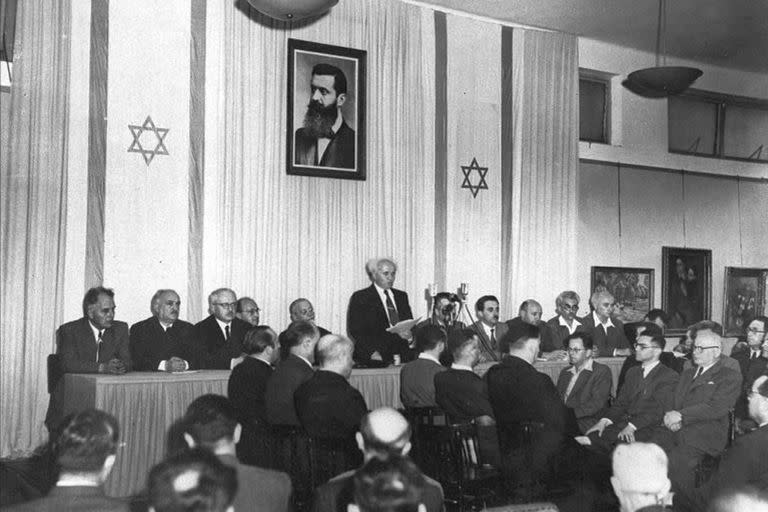Creación del Estado de Israel el 14 de mayo de 1948