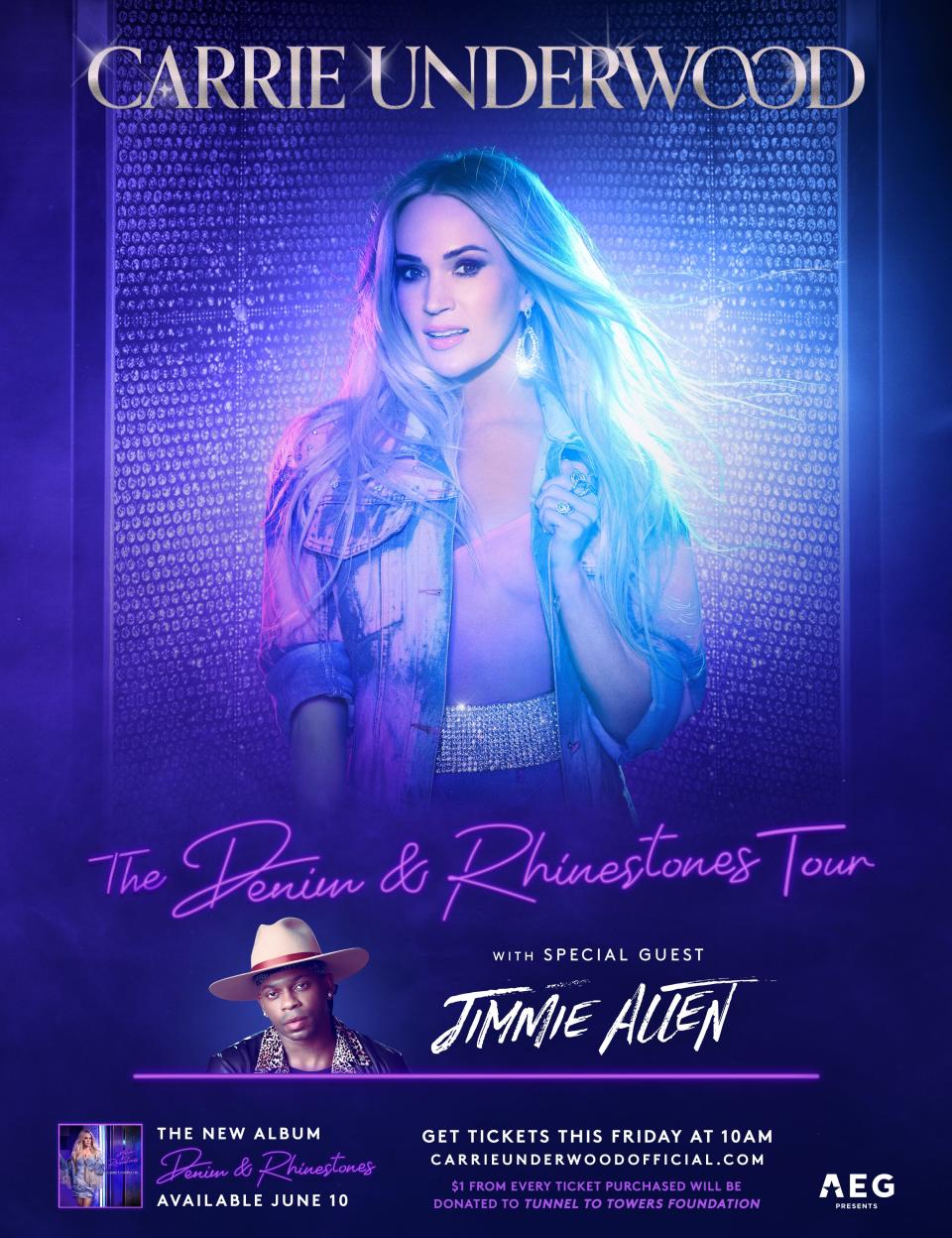 Carrie Underwood to go on five-month, 43-city nationwide tour between 2022-2023 with opening support from Jimmie Allen