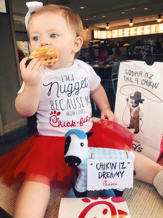 3) Chick-fil-A Nugget Onesie