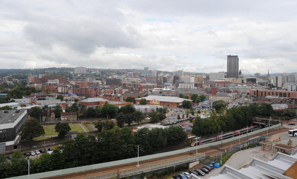 The view from Sheffield City College. Photo: Anna Gowthorpe/PA Images