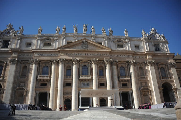 A view of St Peter's Basilica at St Peter's square in the Vatican on November 9, 2011. The Vatican named a German financier as the new head of its scandal-hit bank, saying he would help overhaul the secretive institution to comply with anti-money laundering rules