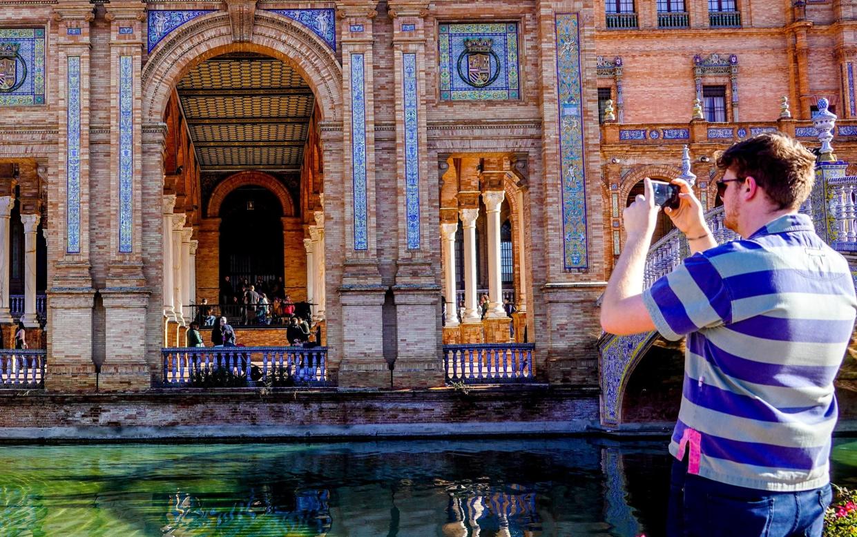 Tourists may still have to pay to enter the Plaza de España in Seville