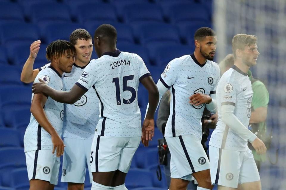 Reece James and Kurt Zouma scored for Chelsea against Brighton (POOL/AFP via Getty Images)