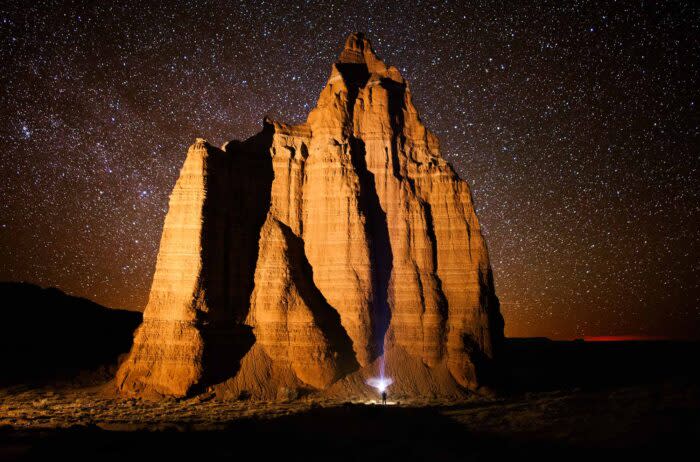 Star-gazing at the Temple of the Moon in Capital Reef National Park, where REI now offers a prearranged trip; (photo/Shutterstock)