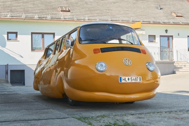 In-process Hot Dog Bus in Vienna by Erwin Wurm