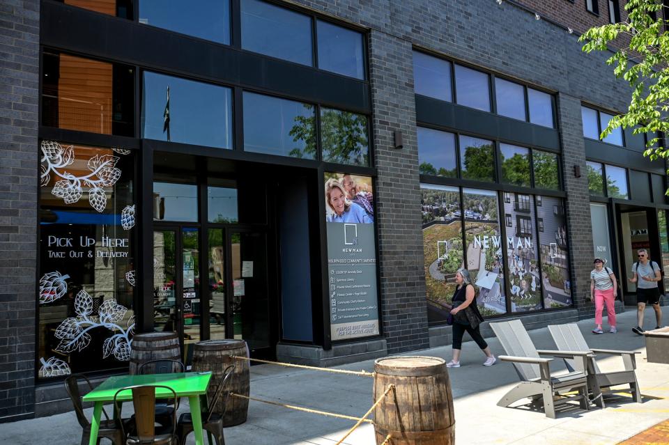 The site of the proposed Mash Bar, a 4,755-square-foot restaurant on Albert Avenue, on Tuesday, May 30, 2023, in East Lansing.