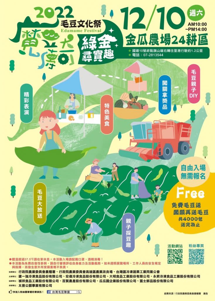 2022毛豆文化祭12月10日將在高雄旗山再度登場。（記者許正雄攝）