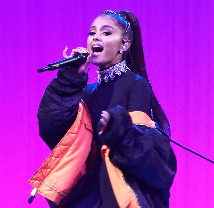 Ariana Grande performs onstage during her 