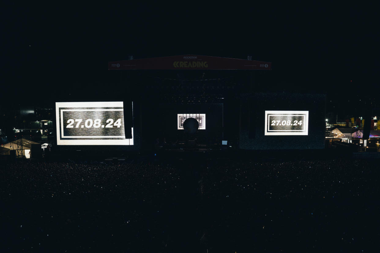 The teaser was shown at the end of Liam Gallagher’s set at Reading Festival (Sarah Louise Bennett/PA)