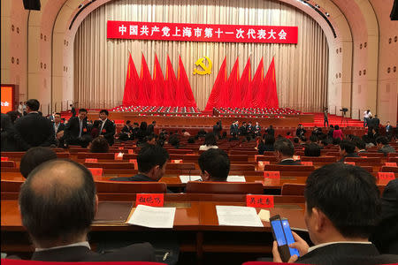 Delegates attend the congress of Shanghai's branch of the ruling Communist Party in Shanghai, China May 8, 2017. Picture taken May 8, 2017. REUTERS/John Ruwitch