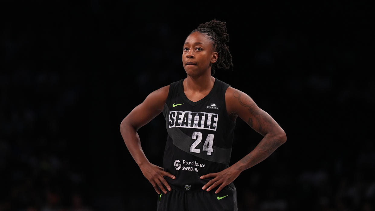 Seattle Storm guard Jewell Loyd would be a likely trade target ... if the WNBA's strict salary cap rules allowed. (Mitchell Leff/Getty Images)