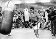 Muhammad Ali trains for his second fight with Leon Spinks in New Orleans, Louisiana, U.S. August 25, 1978, Ali managed to win back the Heavyweight title for a third and final time. Mandatory Credit: Action Images / MSI/File Photo