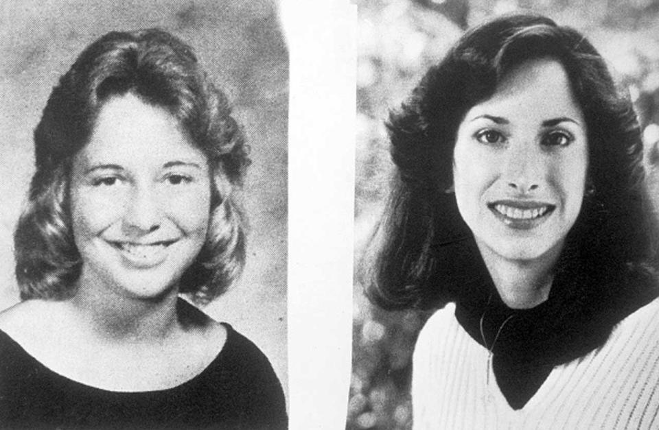 Florida State University students Lisa Levy, 20, left, and Margaret Bowman, 21, were murdered by Ted Bundy at the Chi Omega sorority house. They had both been strangled, beaten, and sexually assaulted. / Credit: Getty Images