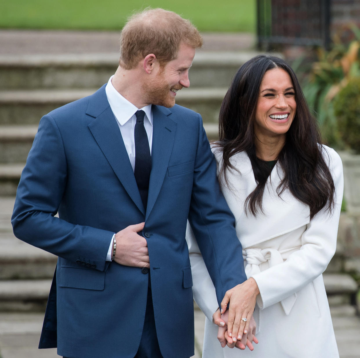 Prince Harry and the former actress announced their engagement in November 2017 [Image: Getty]