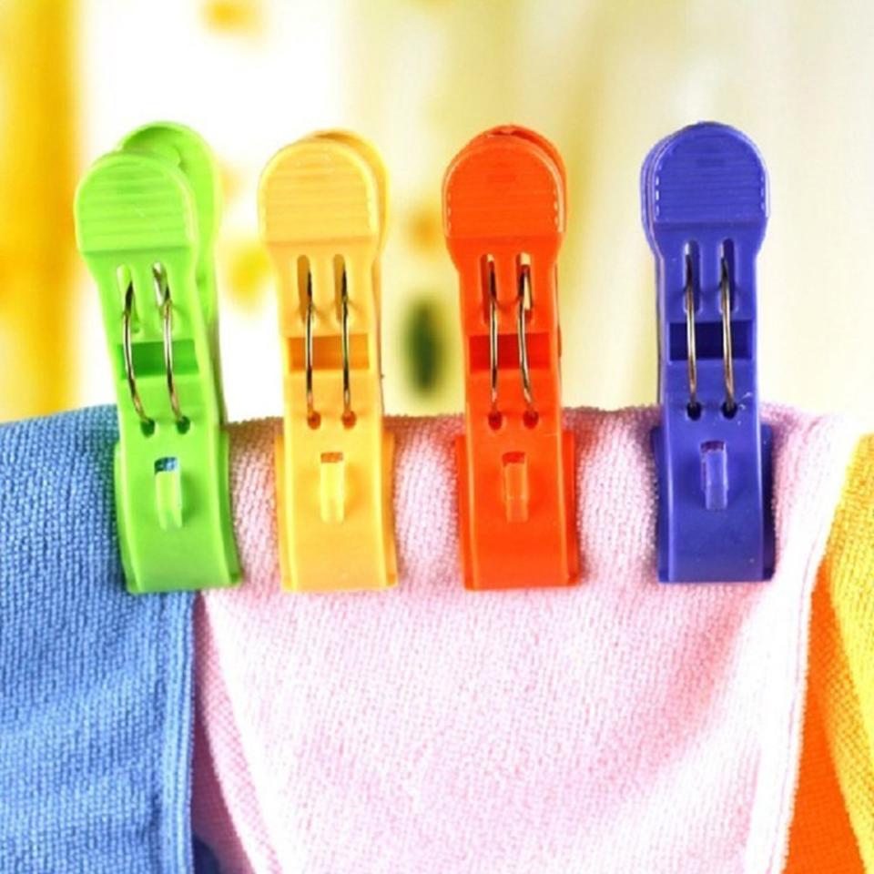 Find these Attmu 12 Pack Beach Towel Clips for $8 on <a href="https://amzn.to/3kAdbGu" target="_blank" rel="noopener noreferrer">Amazon</a>.