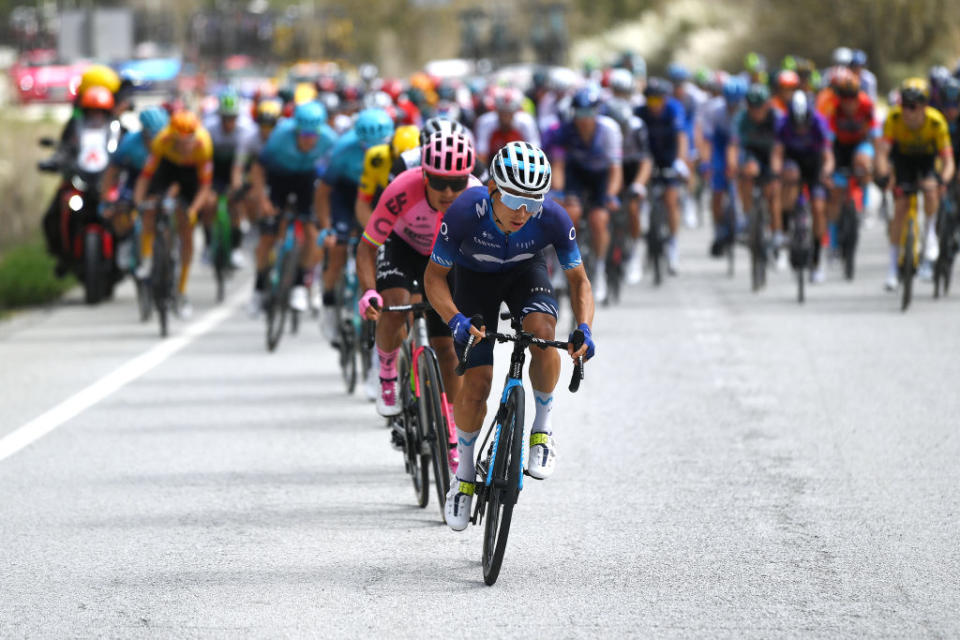 MOLINS DE REI SPAIN  MARCH 25 Einer Rubio of Colombia and Movistar Team attacks during the 102nd Volta Ciclista a Catalunya 2023 Stage 6 a 1741km stage from Martorell to Molins de Rei  UCIWT  on March 25 2023 in Molins de Rey Spain Photo by David RamosGetty Images