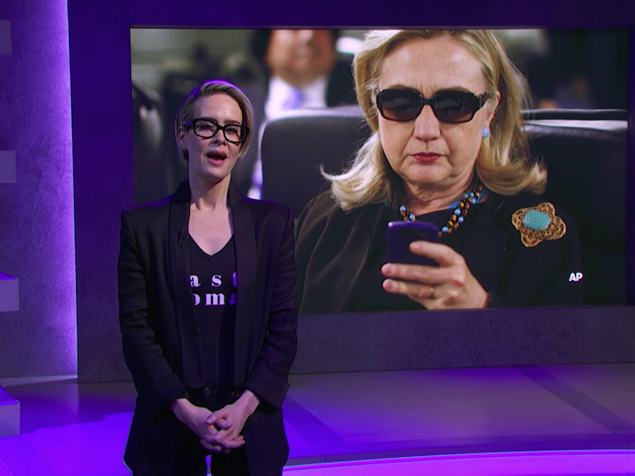 samantha bee sarah paulson hillary clinton emails tbs