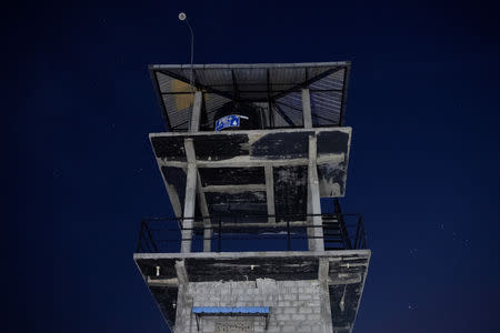 A watchtower is seen at a training camp allegedly linked to Islamist militants in Kattankudy, near Batticaloa, Sri Lanka, May 5, 2019. REUTERS/Danish Siddiqui