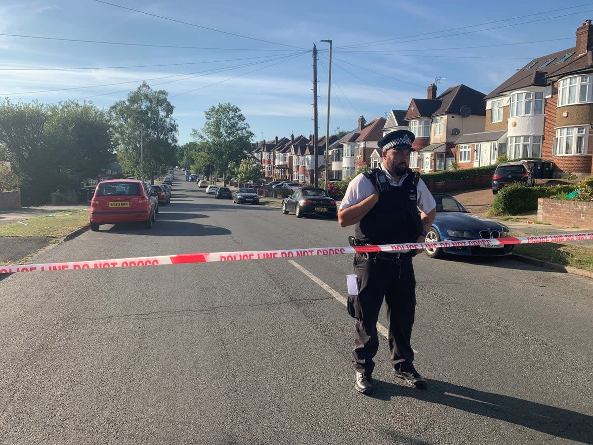 The woman and child were found dead at a property on Brookside South in Barnet  (PA)