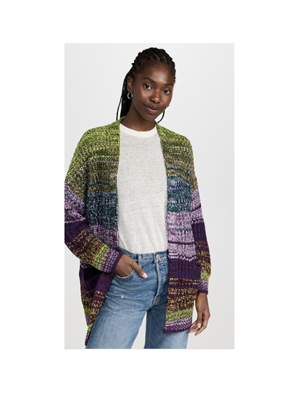 14) Soft Acrylic Ombre Marled Cardigan