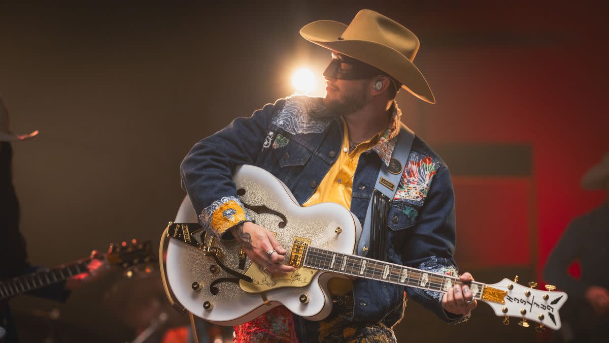  Orville Peck performing with his Gretsch Limited Edition Orville Peck Falcon. 
