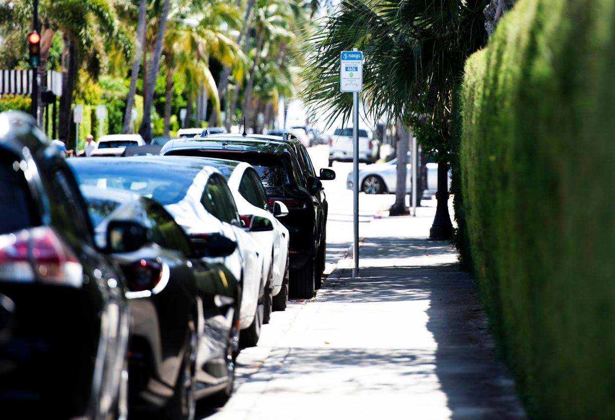 New parking signs have been installed along 200 block of Peruvian Avenue and other areas of Midtown as the town moves to replace free parking spaces between Seaview and Hammond avenues with metered spots.