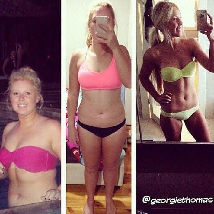 Georgie has posted images of her progress on social media. Source: Australscope