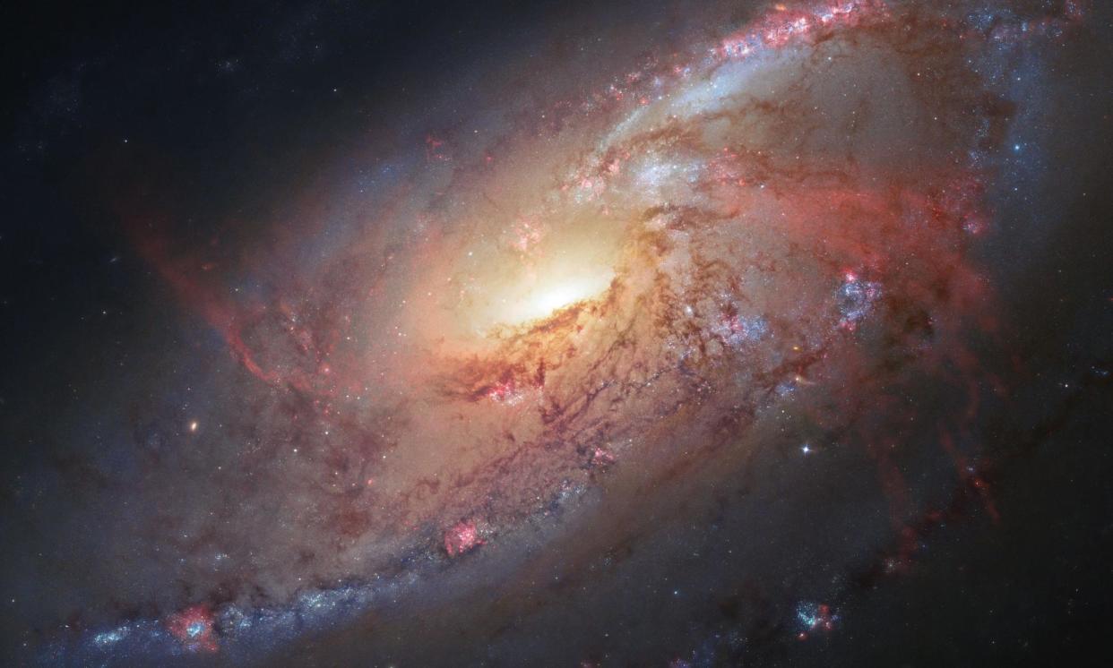 <span>Galaxy M106 photographed by the Hubble telescope.</span><span>Photograph: Alamy</span>