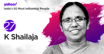 <strong>27. K K Shailaja</strong> (born November 20, 1956), popularly known as Shailaja Teacher, is an Indian politician and current Minister of Health and Social Welfare of Kerala state.