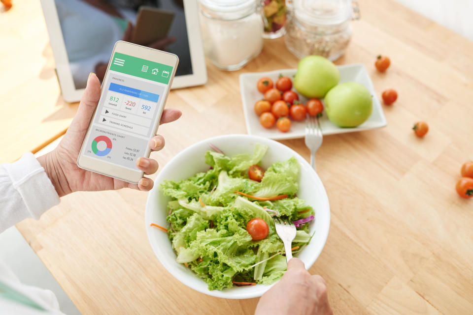 A salad and weight loss phone application