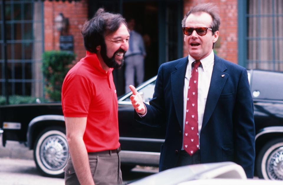 James L. Brooks (left) made his movie directing debut with Jack Nicholson in "Terms of Endearment" in 1983, which is celebrating its 40th anniversary.