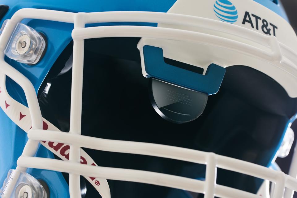 AT&T partnered with Gallaudet University to create new helmet technology using a small screen in the visor. A coach can send a player the play via 5G.