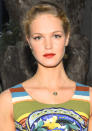 Celebrities wearing red lipstick: Erin Heatherton showed off her pout with an up-do.<br><br>[Rex]