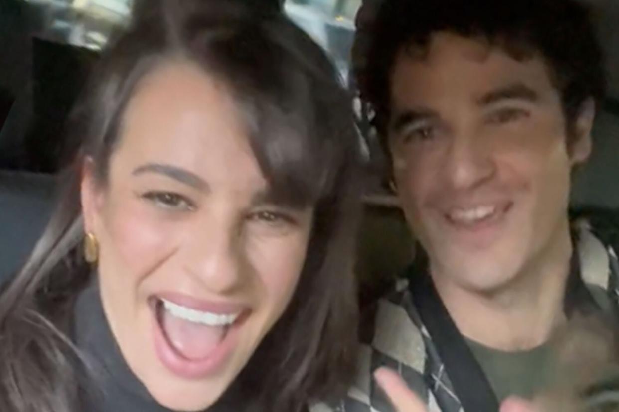 Lea Michele, Darren Criss Glee Reunion