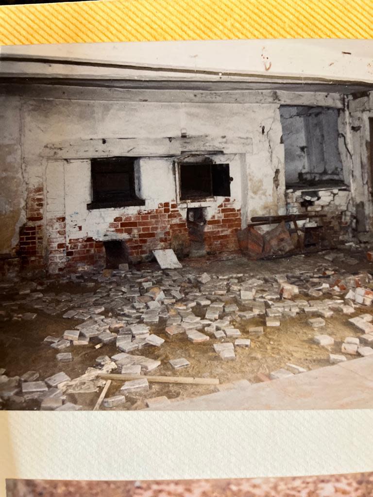 East Anglian Daily Times: What one of the reception rooms looked like before the family started renovating it